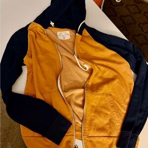 Threads 4 Thought orange and Navy Hoodie